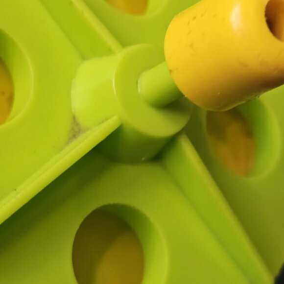 VTG 70s Fisher Price Little People Merry Go Round School Playground Green Yellow - Picture 10 of 10